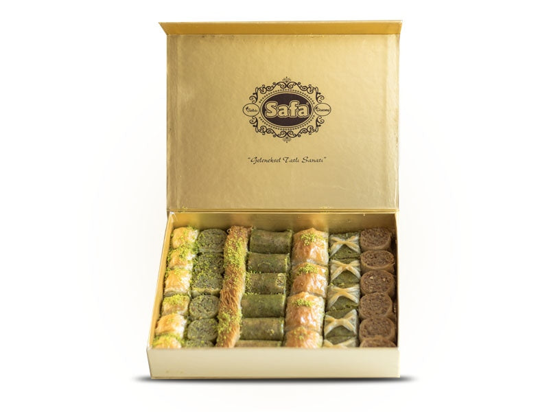 بقلاوة تركية مشكلة من صفا في صندوق خاص – 1 كجم