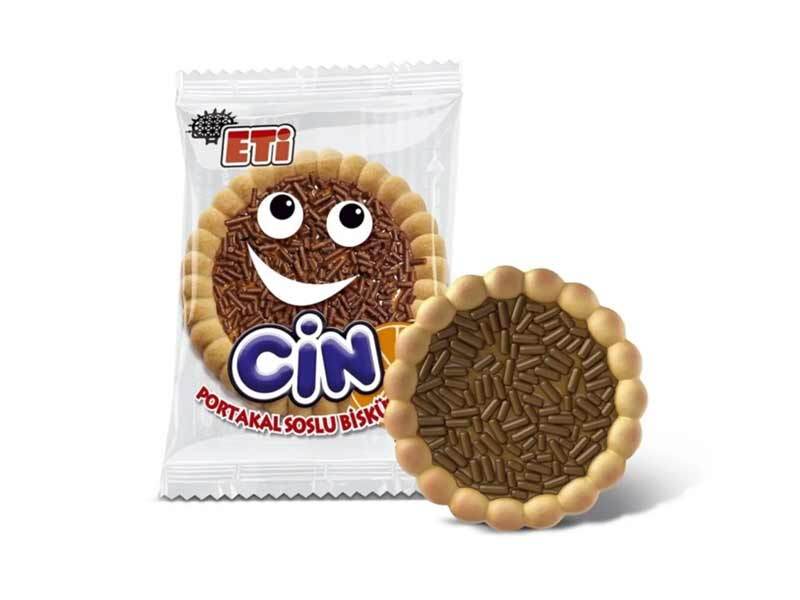 Eti Cin Orange Jelly Biscuit 25g (Pack of 36) Turkish Snack Biscuits