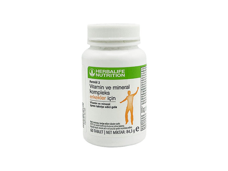 Herbalife Formula 2 — مكمل غذائي من الفيتامينات والمعادن للرجال، 60 قرصًا