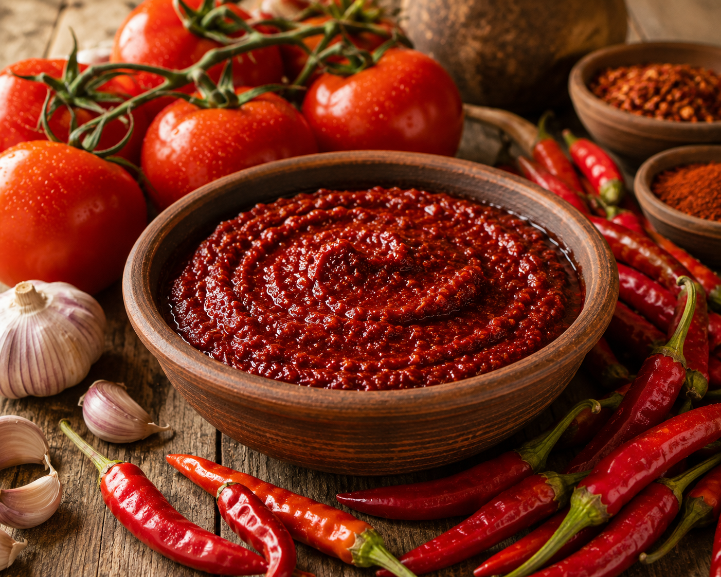 Tat Hot Pepper Paste - Traditional Turkish Red Pepper Paste - 550 g Jar