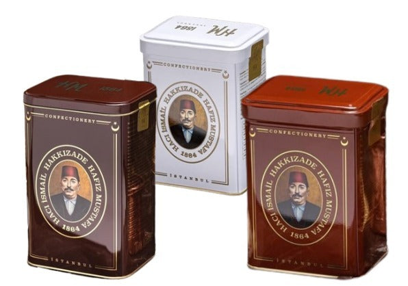 مجموعة حافظ مصطفى الفاخرة للقهوة التركية والسحلب 4 × 170 جم