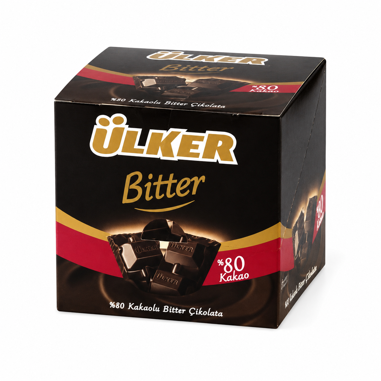 Ülker 80% Cocoa Dark Chocolate Squares - 70 g, 6 Pieces