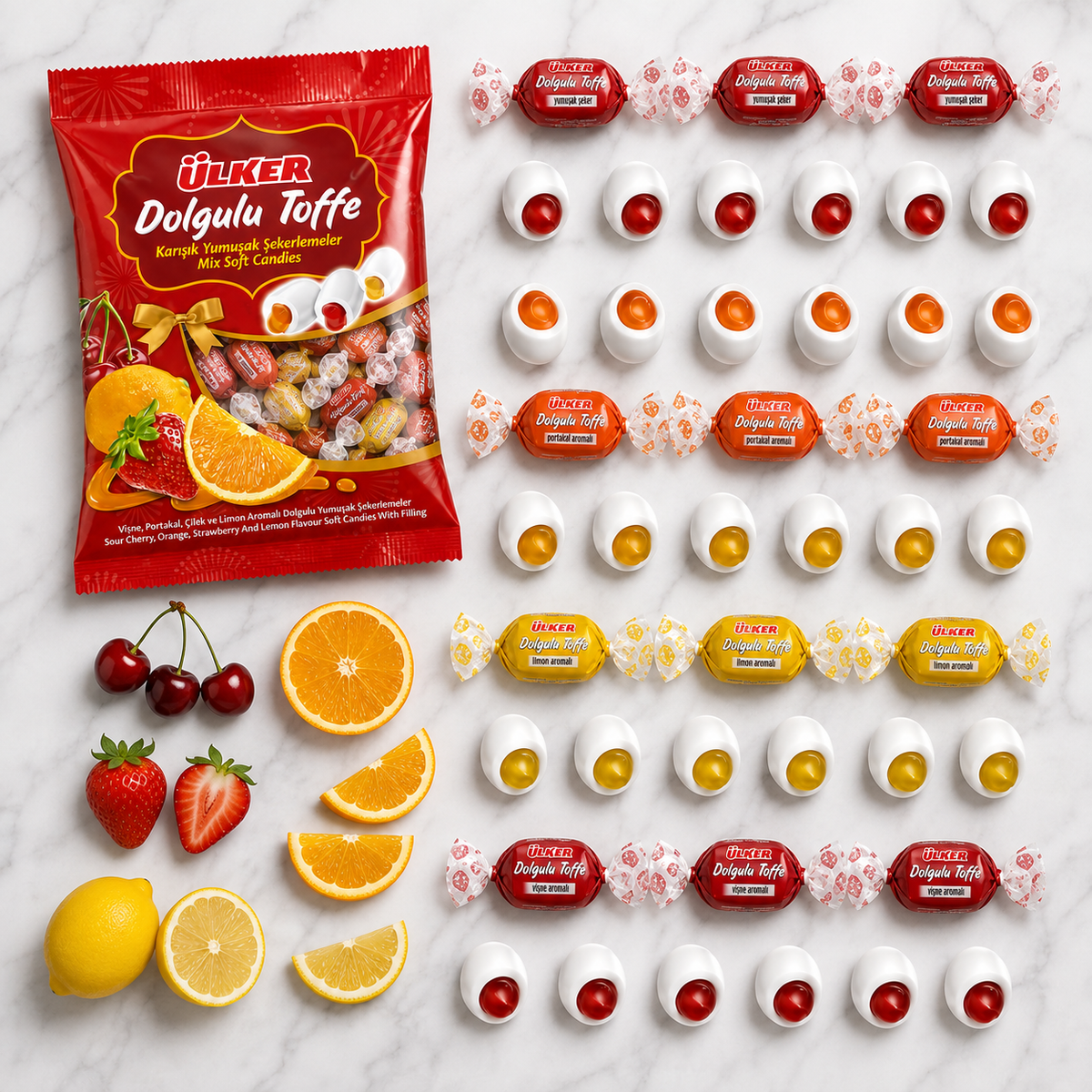 Ülker Toffee-Filled Mixed Soft Candy - 350 g