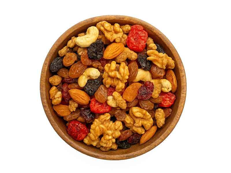 مشكل مكسرات الطاقة الأناضولي مع فواكه مجففة – لوز وكاجو وجوز محمص