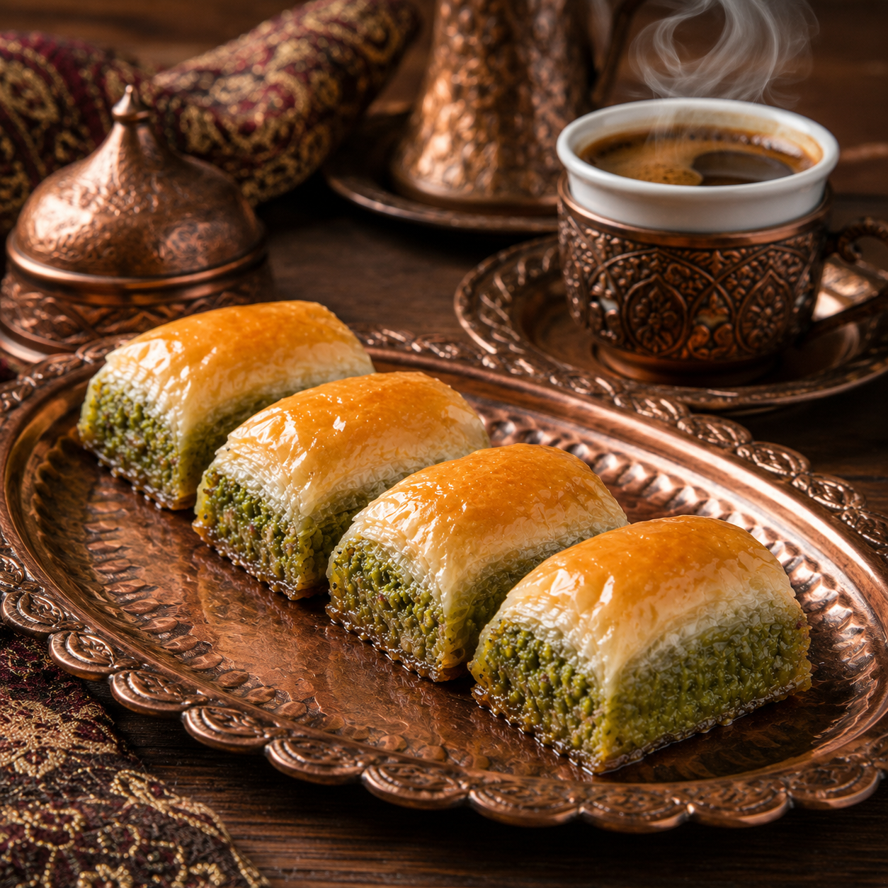 Ankara Pistachio Stuffed Turkish Pastry Rolls - 1kg