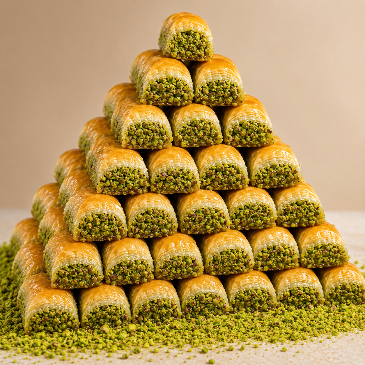 Ankara Pistachio Stuffed Turkish Pastry Rolls - 1kg