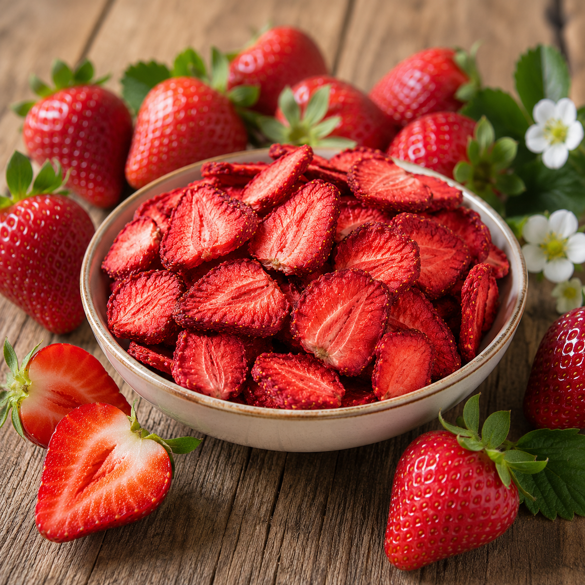 Antep Pazarı Dried Strawberry Chips - 100% Strawberry - 50 g