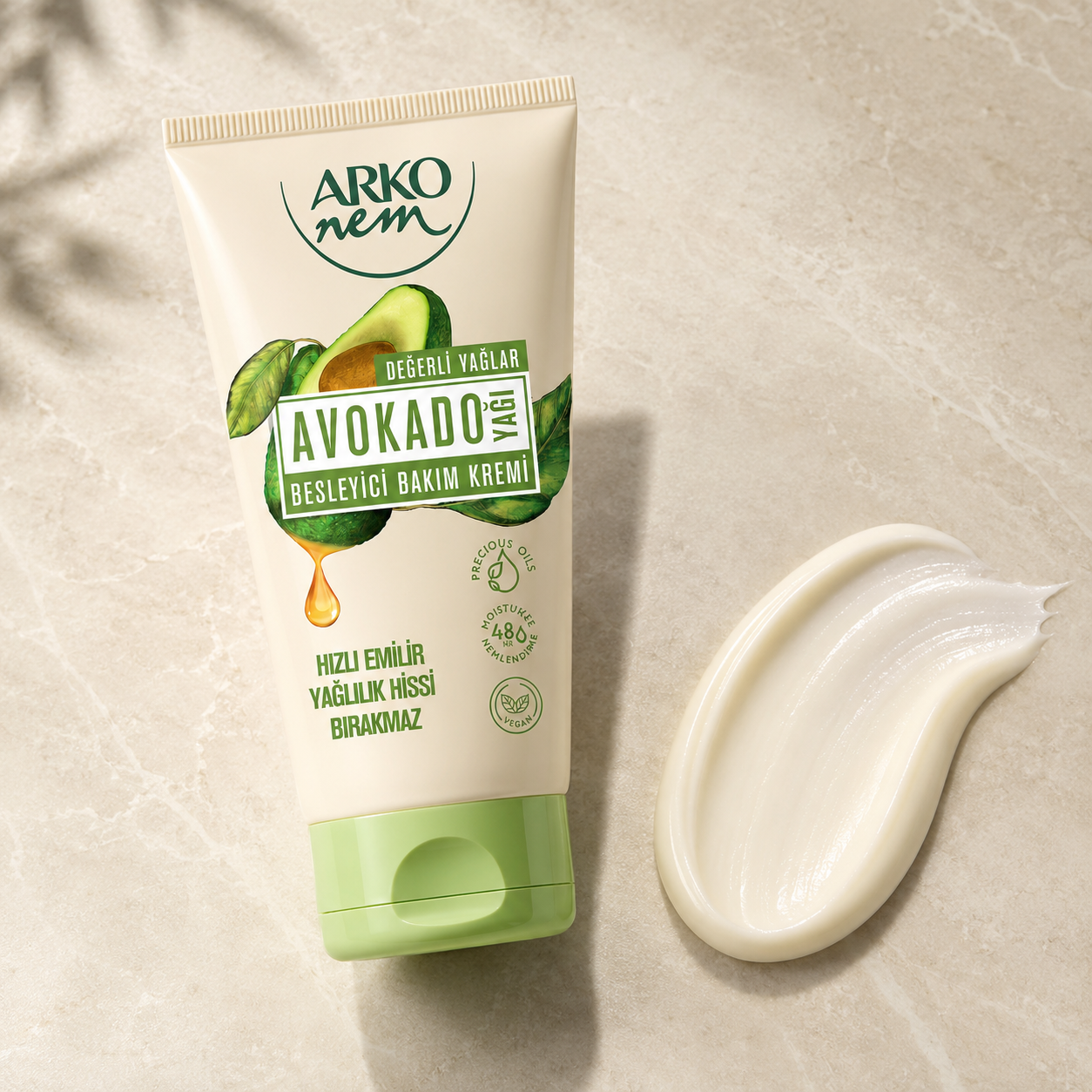 Arko Nem Avocado Oil Moisturizing Hand & Body Cream - 60 ml