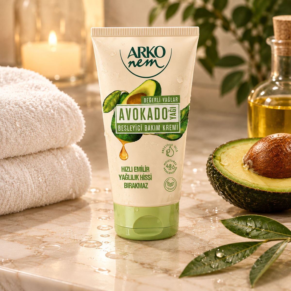Arko Nem Avocado Oil Moisturizing Hand & Body Cream - 60 ml