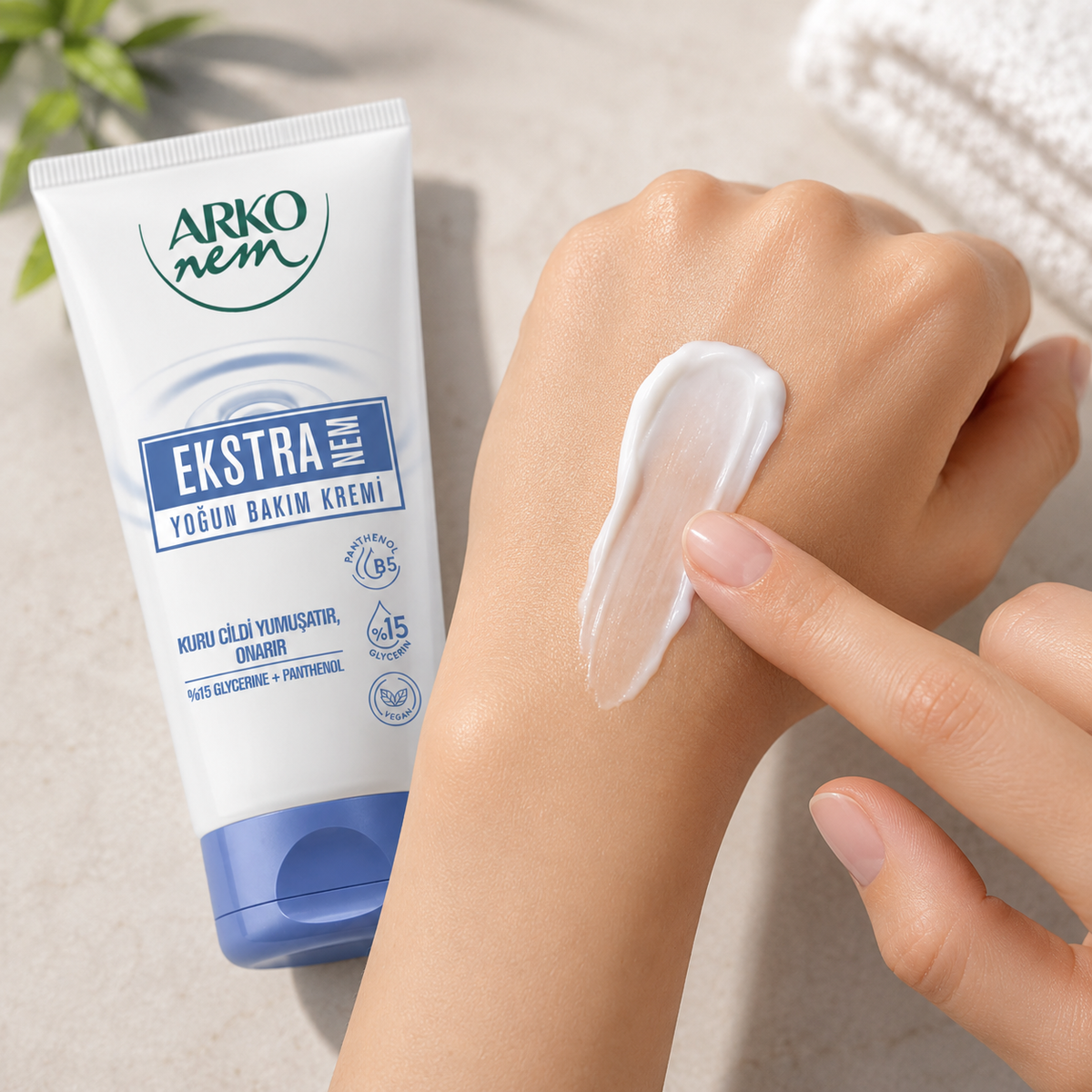 Arko Nem Extra Moisturizing Hand & Body Cream with Glycerin - 60 ml