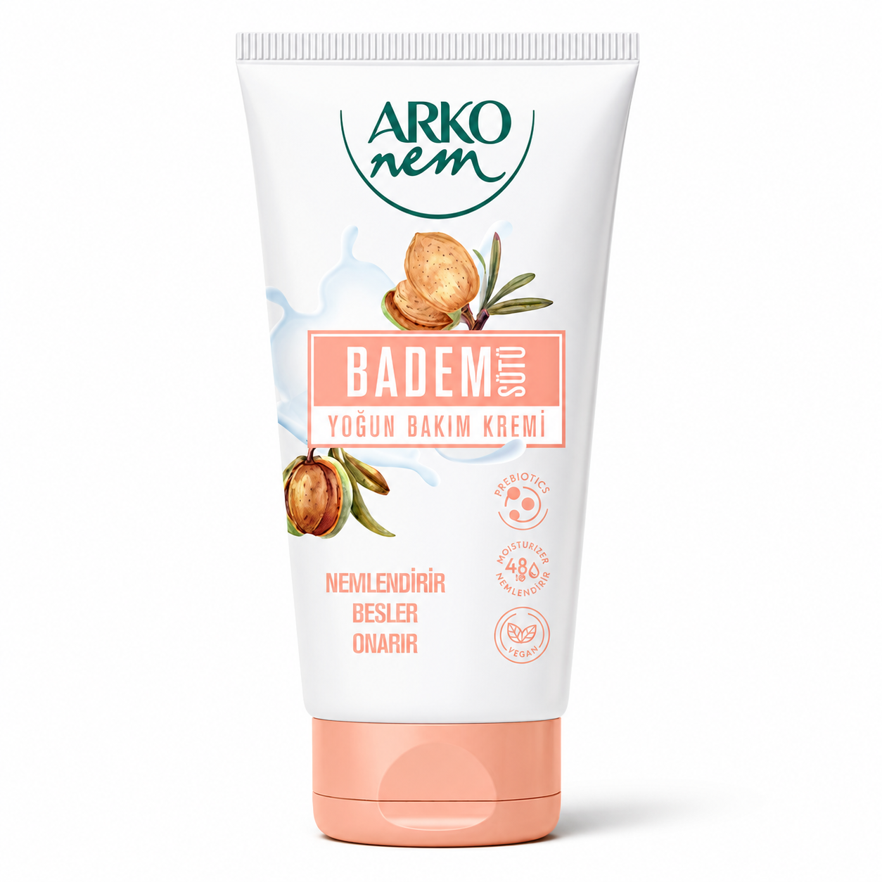 Arko Nem Prebiotic Almond Milk Moisturizing Hand & Body Cream - 60 ml