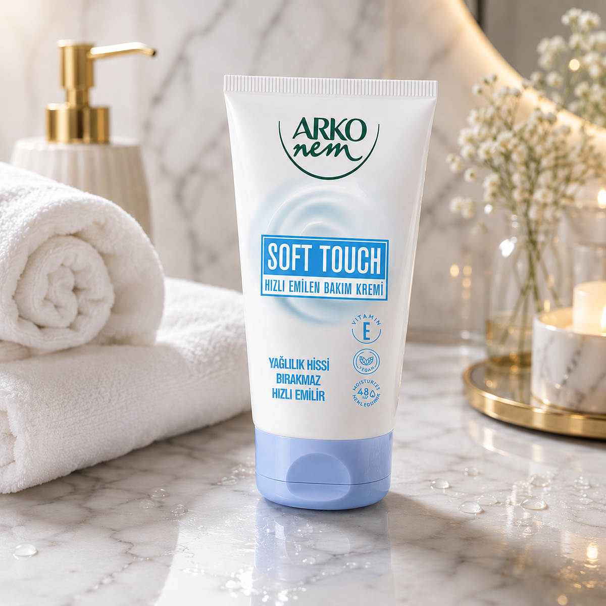 Arko Nem Soft Touch Moisturizing Cream with Vitamin E - 60 ml