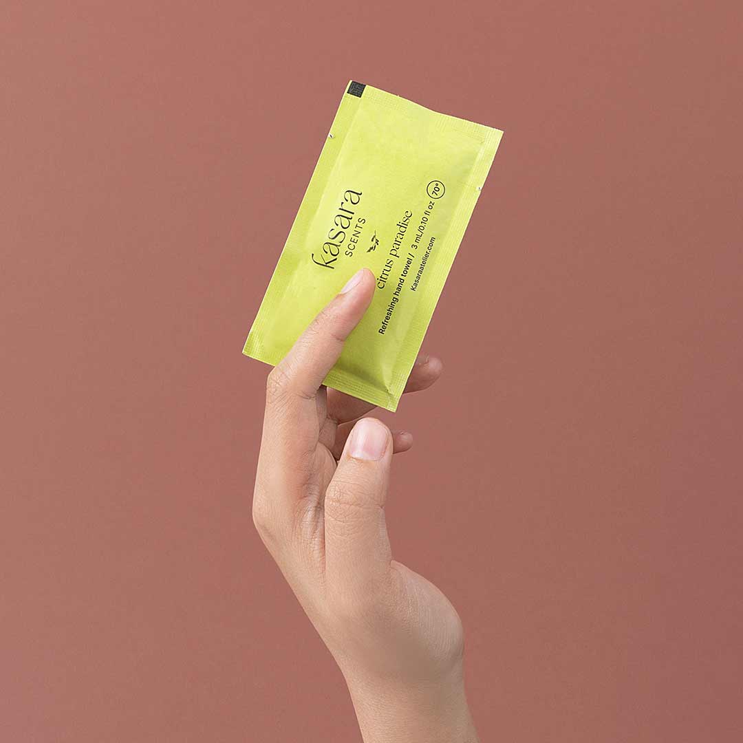 Kasara Citrus Paradise Perfumed Hand Wipes Lime - 60 Pieces