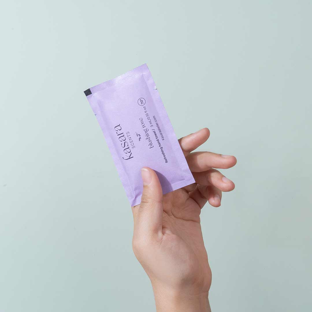 Kasara Blushing Rose Perfumed Hand Wipes Rose & Violet - 60 Pieces