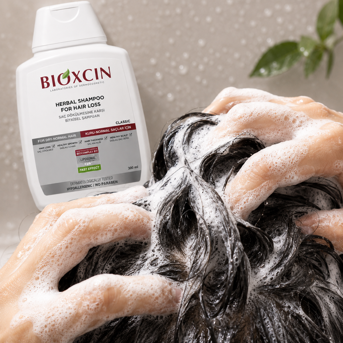 Bioxcin Classic Anti-Hair Loss Shampoo for Dry & Normal Hair - 3 x 300 ml - Buy 2 Get 1 Free