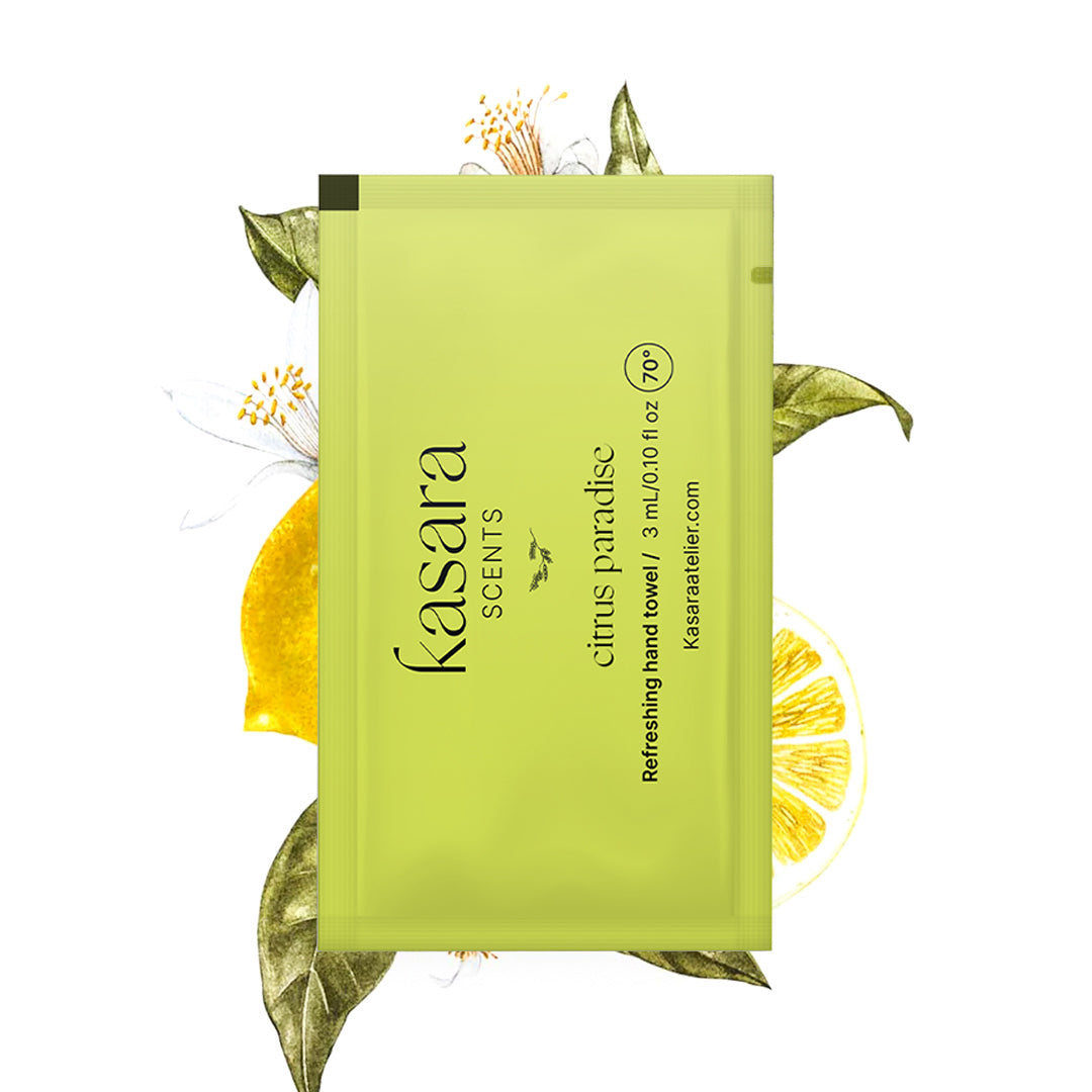 Kasara Citrus Paradise Perfumed Hand Wipes Lime - 60 Pieces