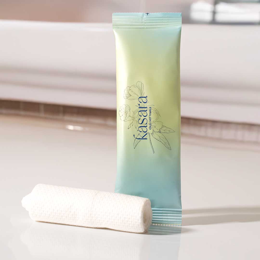 Kasara Cotton Flower Scented Towel Alcohol-Free - Hot or Cold Use