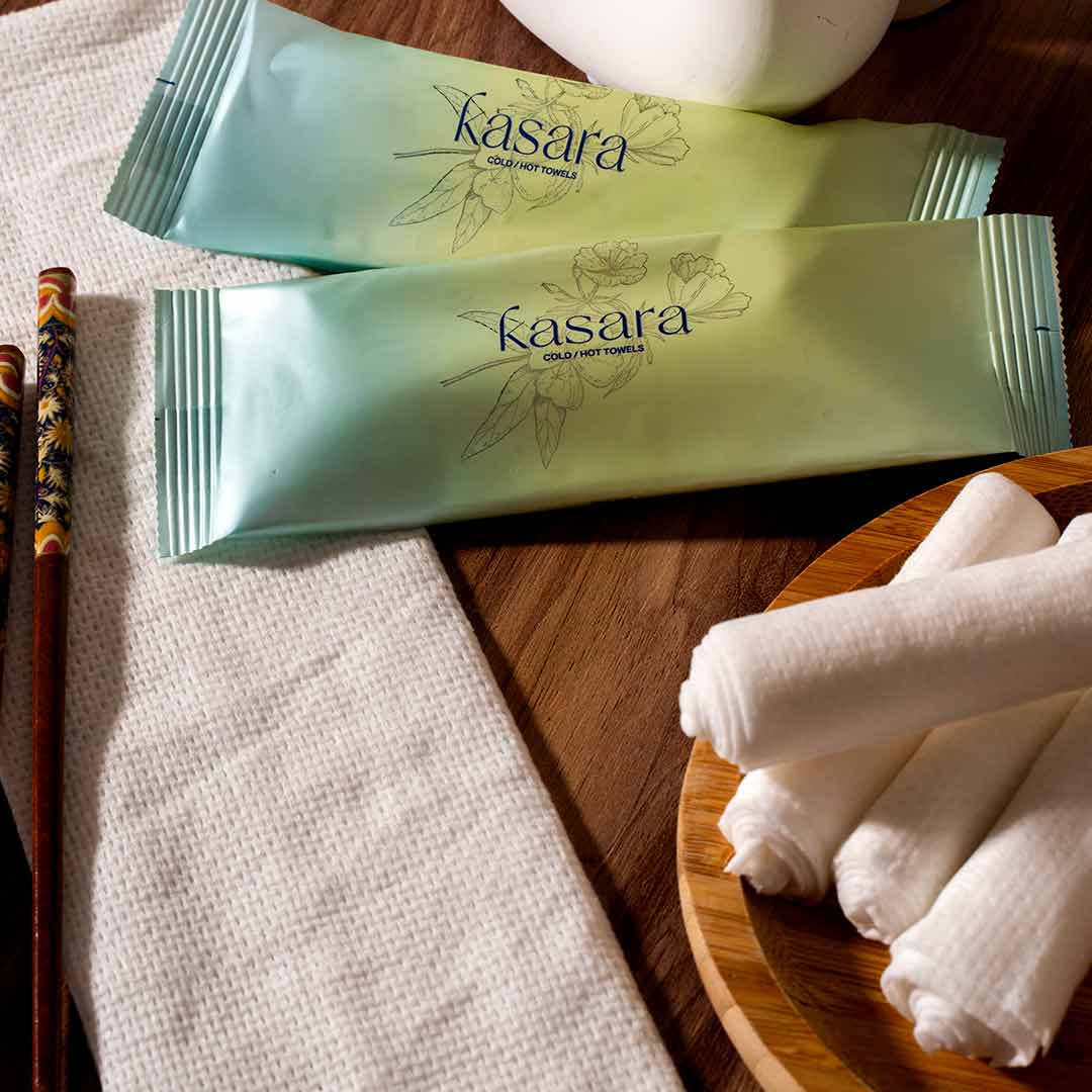 Kasara Cotton Flower Scented Towel Alcohol-Free - Hot or Cold Use