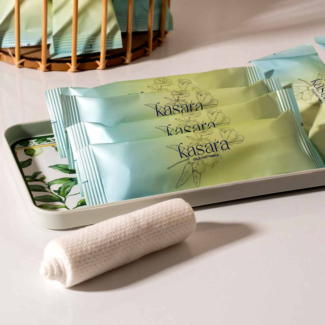 Kasara Cotton Flower Scented Towel Alcohol-Free - Hot or Cold Use