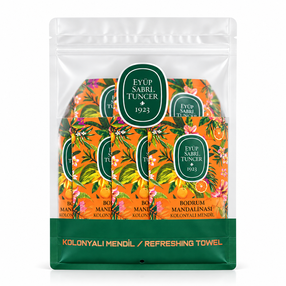 Eyüp Sabri Tuncer Bodrum Tangerine Cologne Wipes 28 × 24 cm - 50 Pieces