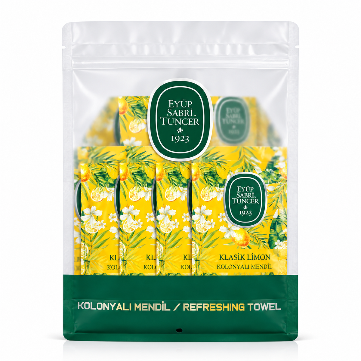 Eyüp Sabri Tuncer Classic Lemon Cologne Wipes 28 × 24 cm - 50 Pieces