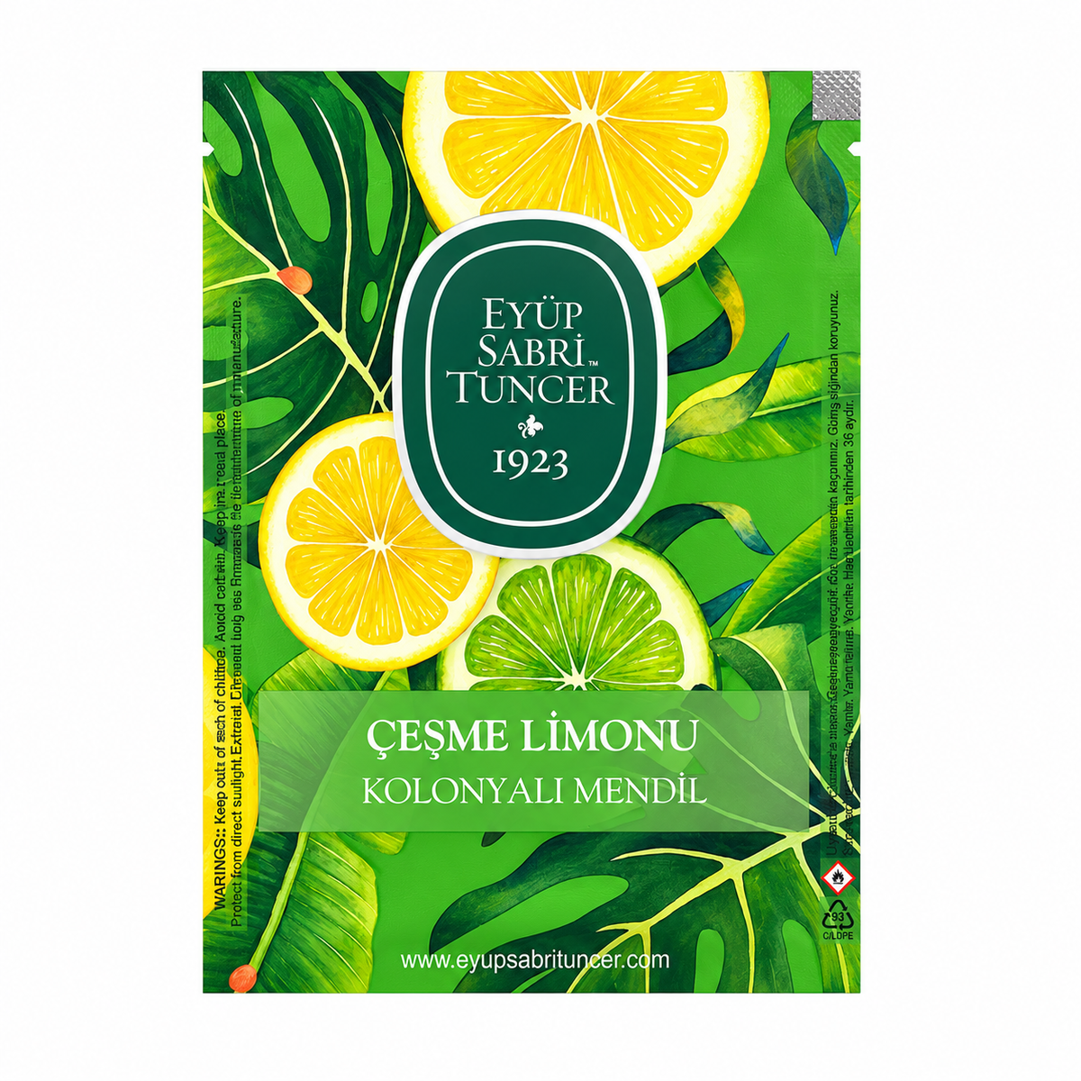 Eyüp Sabri Tuncer Cesme Lemon Cologne Wipes 28 × 24 cm - 50 Pieces