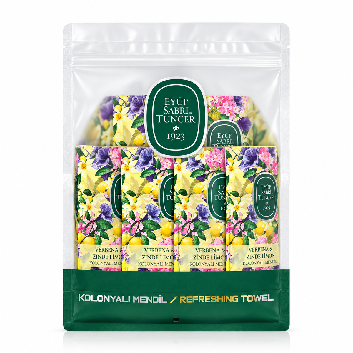 Eyüp Sabri Tuncer Verbena & Lemon Cologne Wipes 28 × 24 cm - 50 Pieces