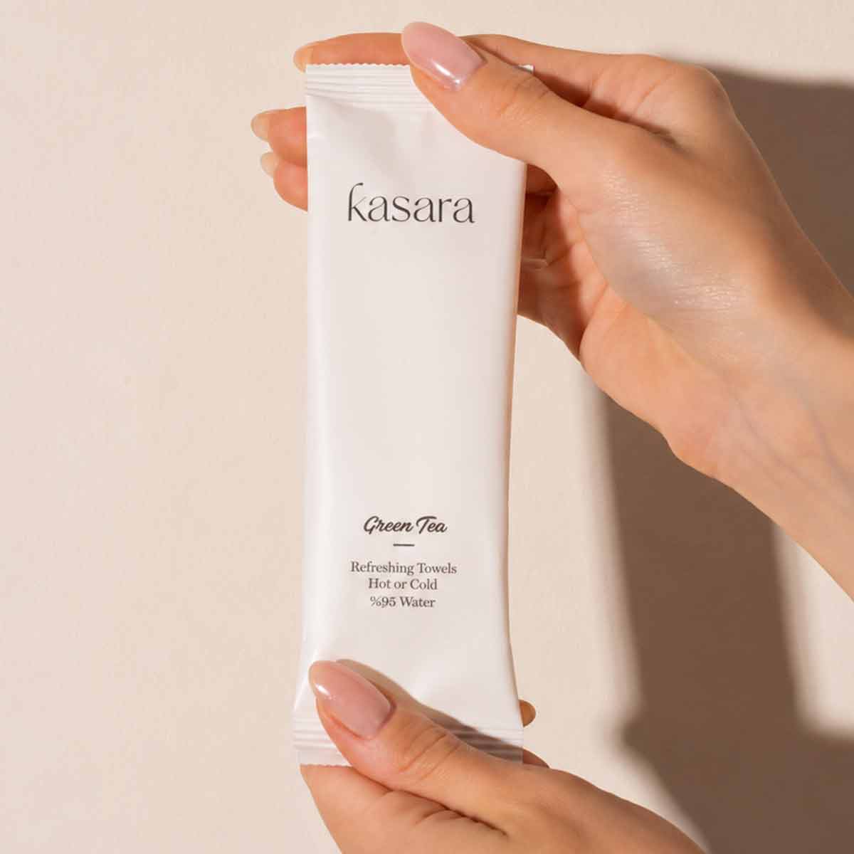 منشفة كسارا Kasara الساخنة والباردة بالشاي الأخضر - 95% ماء منقّى