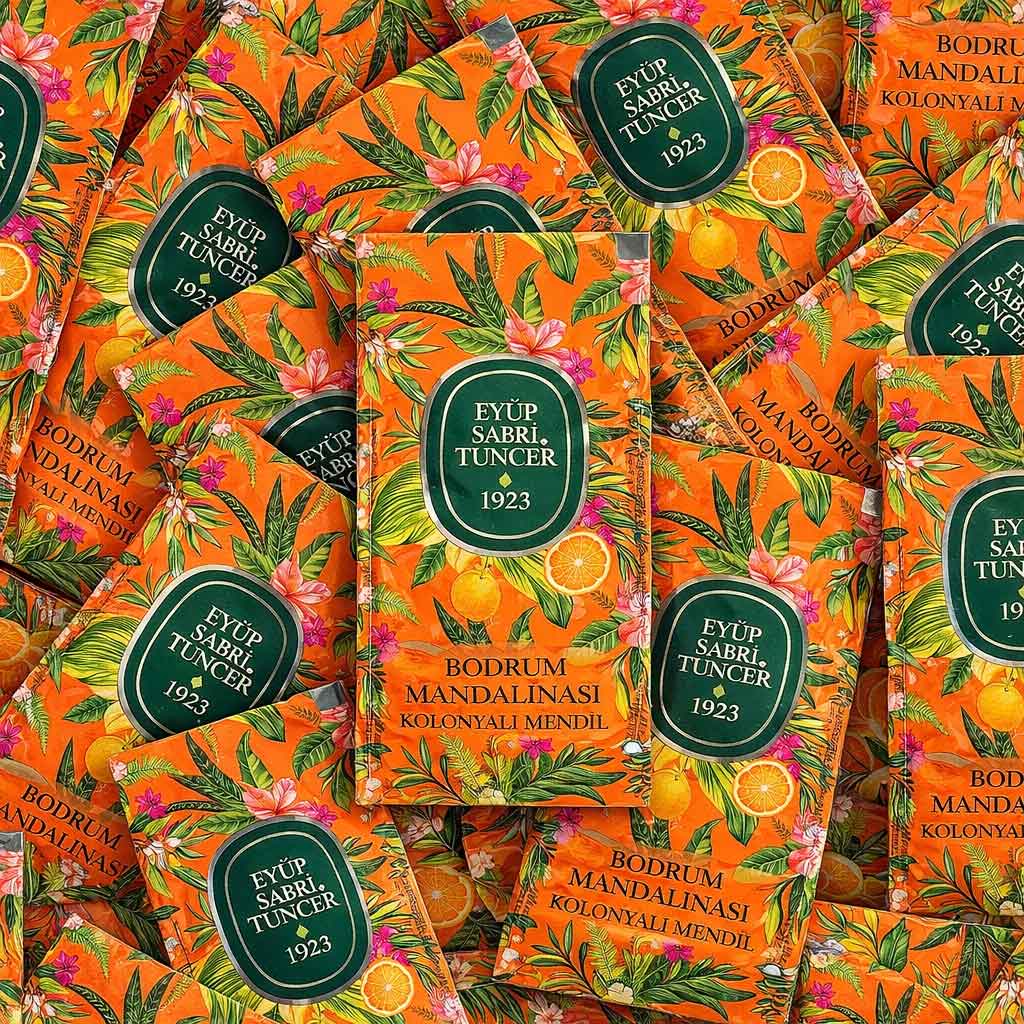 Eyup Sabri Tuncer Bodrum Tangerine Refreshing Wipes 65% Alcohol - 150 Pieces