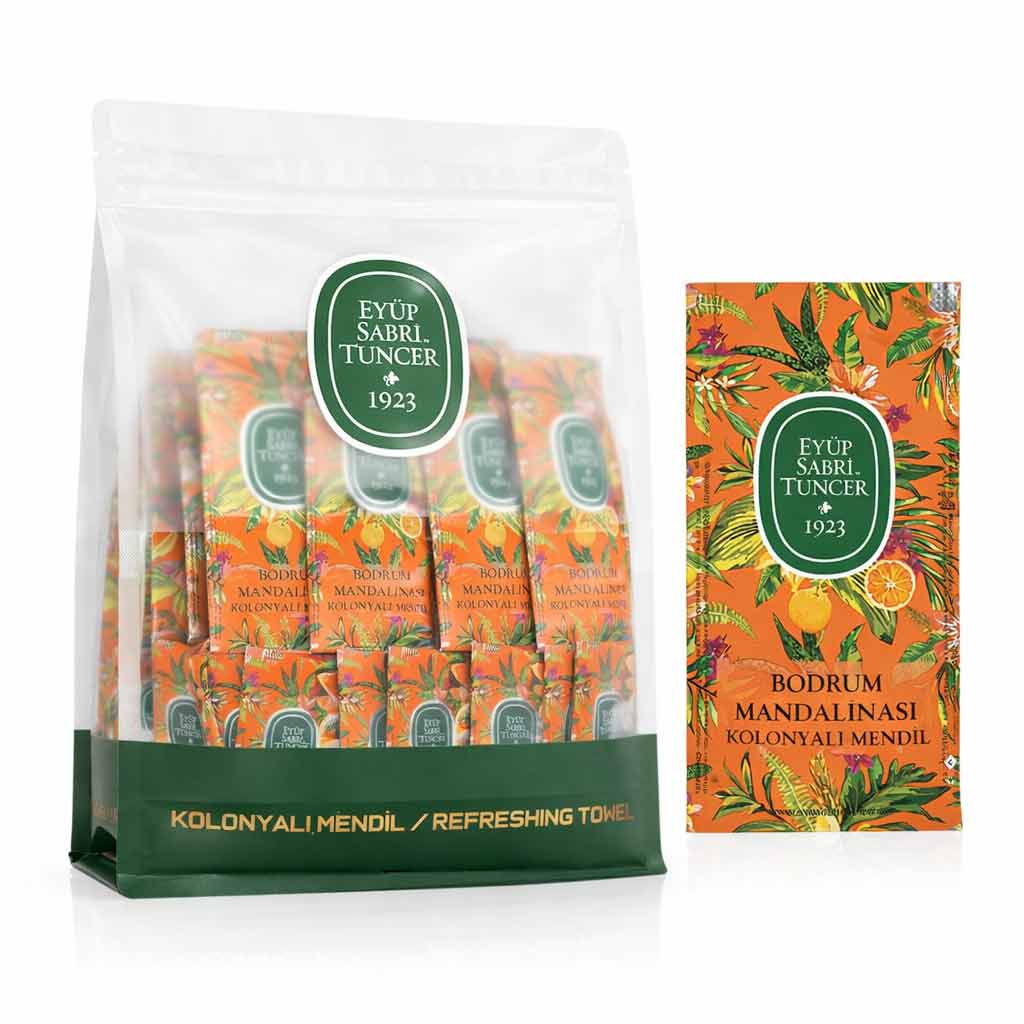 Eyup Sabri Tuncer Bodrum Tangerine Refreshing Wipes 65% Alcohol - 150 Pieces