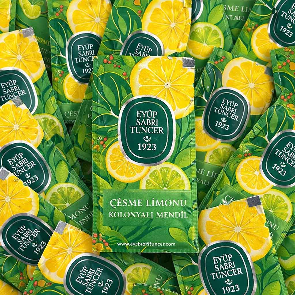 Eyup Sabri Tuncer Çeşme Lemon Scented Wipes 65% Alcohol - 150 Pieces