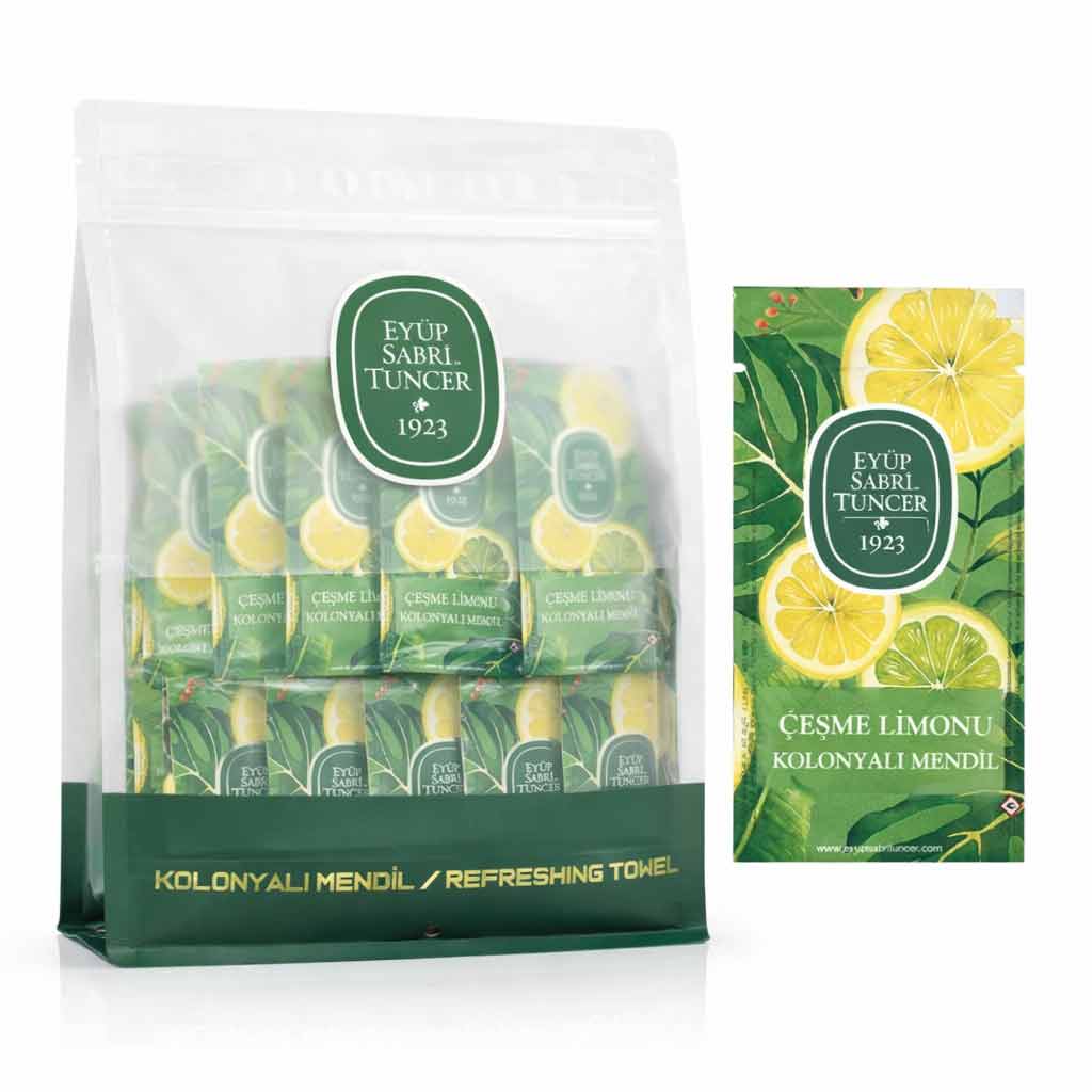 Eyup Sabri Tuncer Çeşme Lemon Scented Wipes 65% Alcohol - 150 Pieces