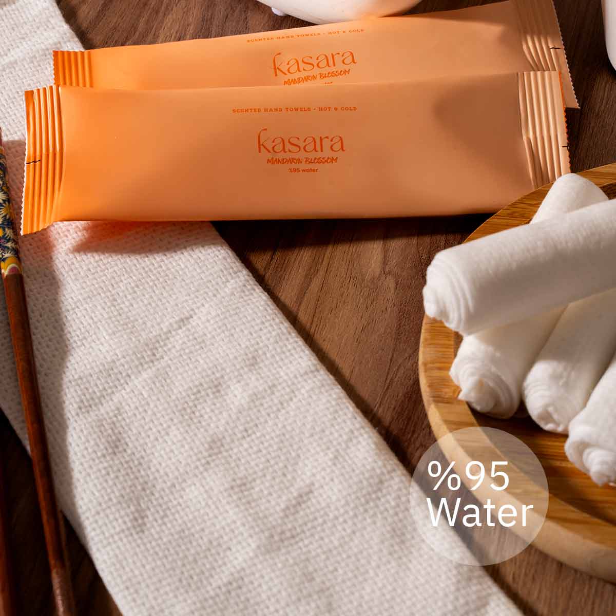 Kasara Mandarine Hot & Cold Scented Towel - 95% Purified Water