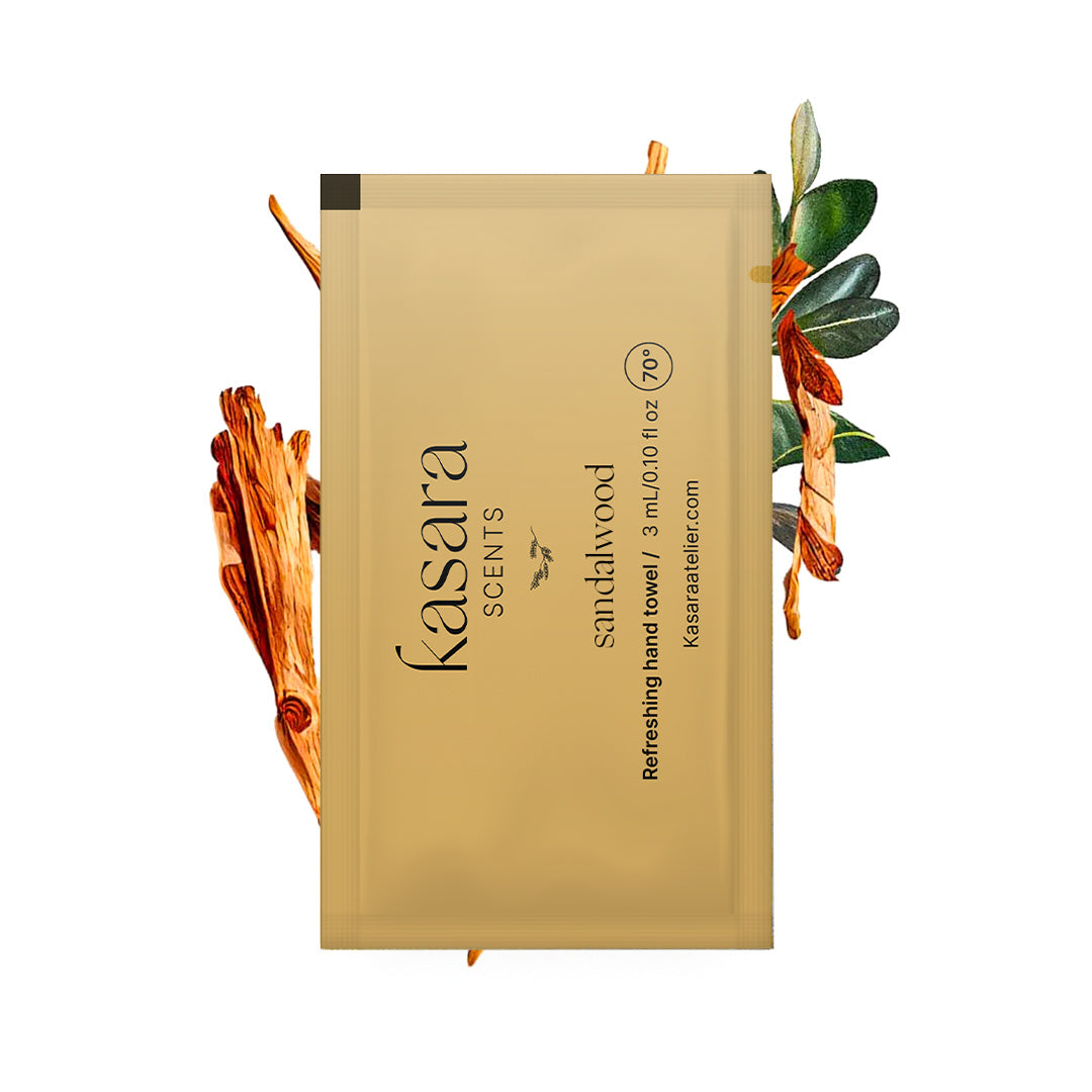 Kasara Sandalwood Perfumed Hand Wipes - 60 Pieces