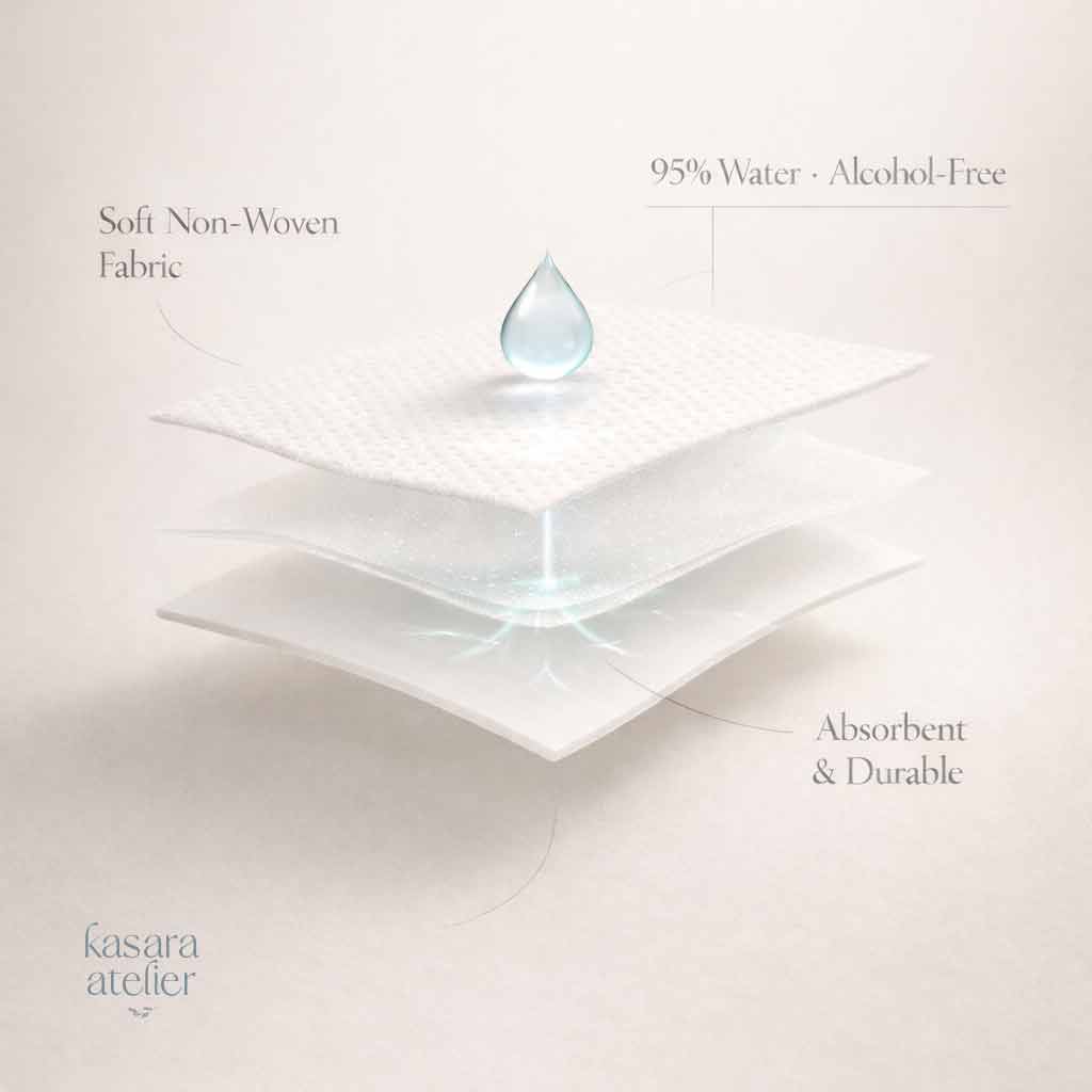 Kasara Soft Lime Hot & Cold Scented Wet Towel - 95% Purified Water