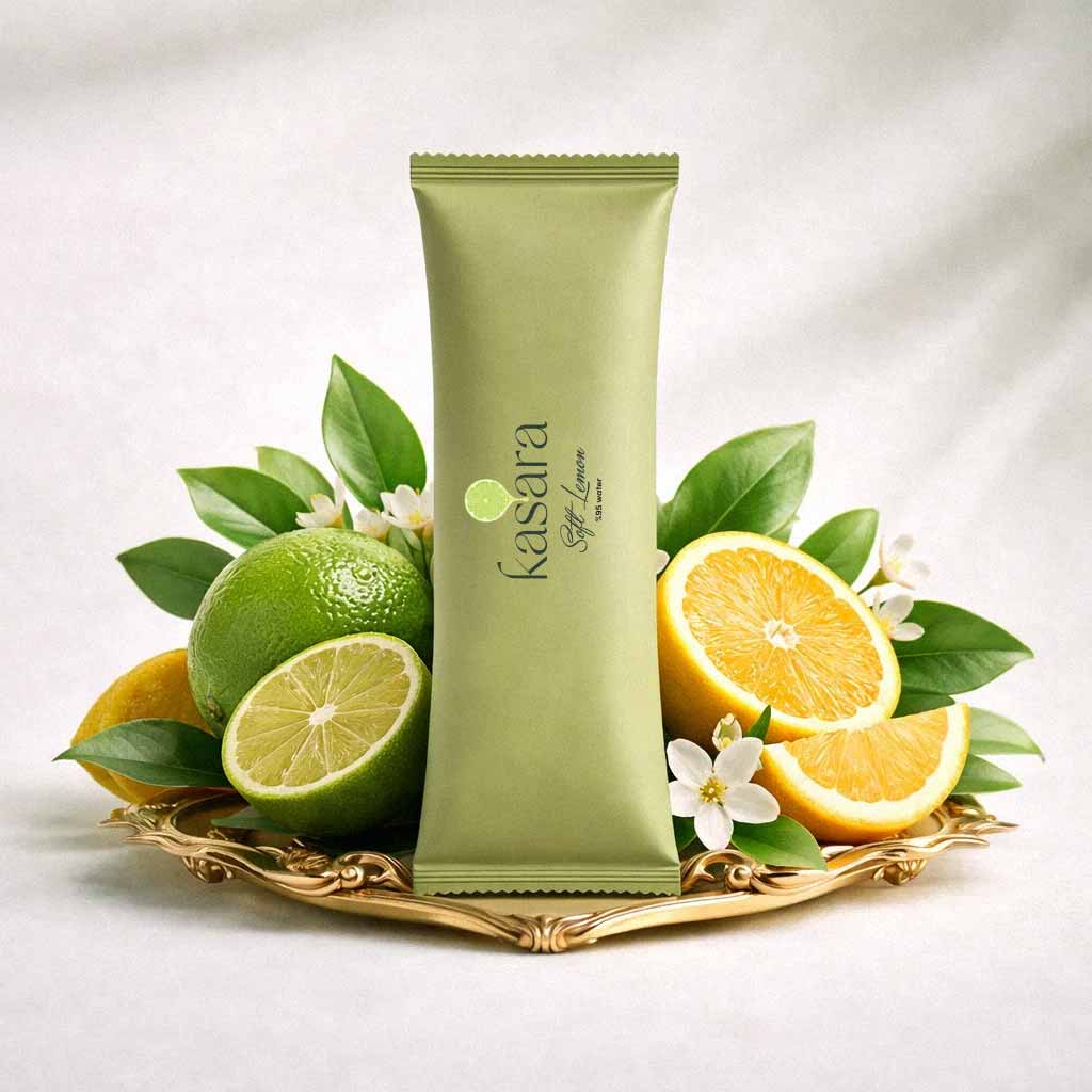 Kasara Soft Lime Hot & Cold Scented Wet Towel - 95% Purified Water