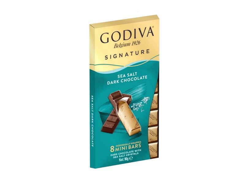 Godiva Signature Dark Chocolate Bar with Sea Salt 90g