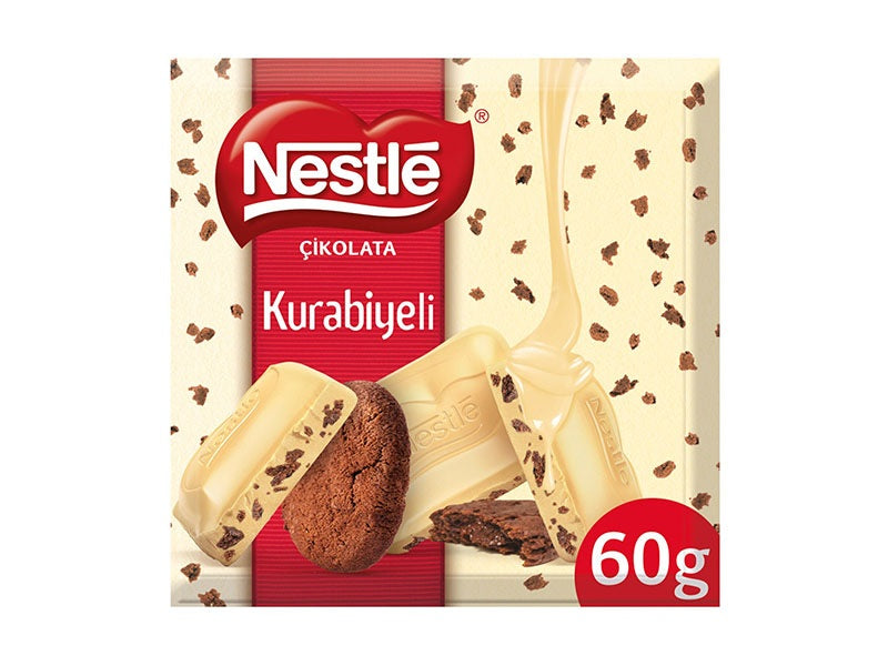 Nestle Cookie Chip White Chocolate Bar with Cocoa Cookie Crumbs 60 g