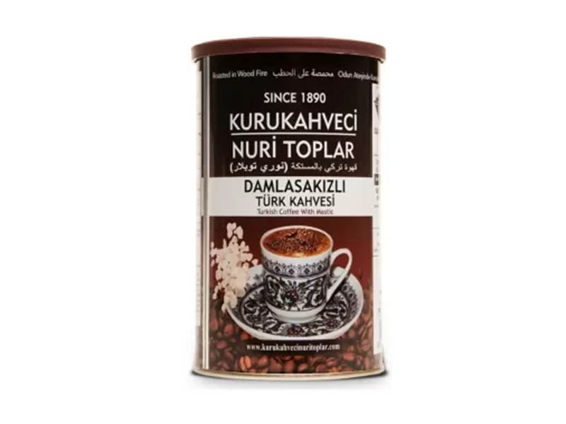 Nuri Toplar Turkish Coffee with Gum Mastic 250 g - Traditional Fine Ground Blend