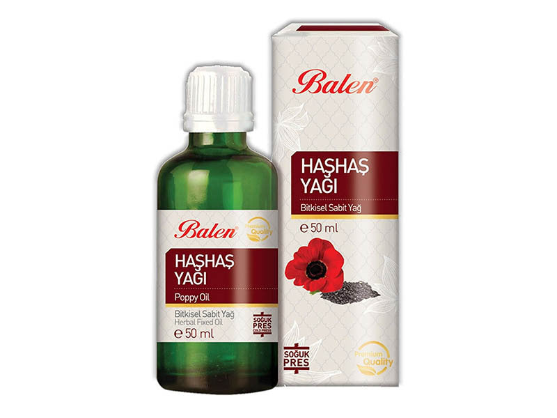 بالين زيت بذور الخشخاش النقي معصور على البارد 50 مل للعناية بالبشرة والشعر