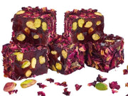 Lokum Atolyesi Pistachio Turkish Delight with Rose Leaf Coating 500 g