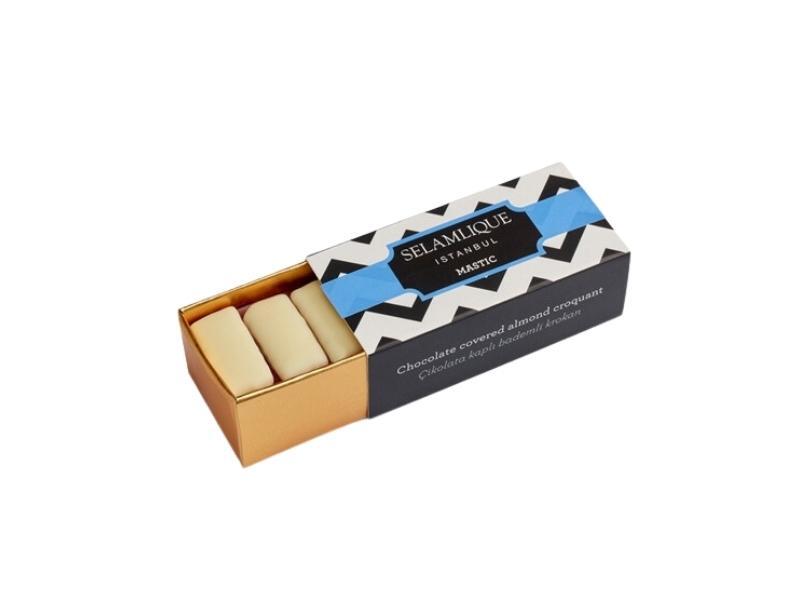Selamlique — مستكة فاخرة 60 جم | كرات لوز مغطاة بالشوكولاتة الفاخرة