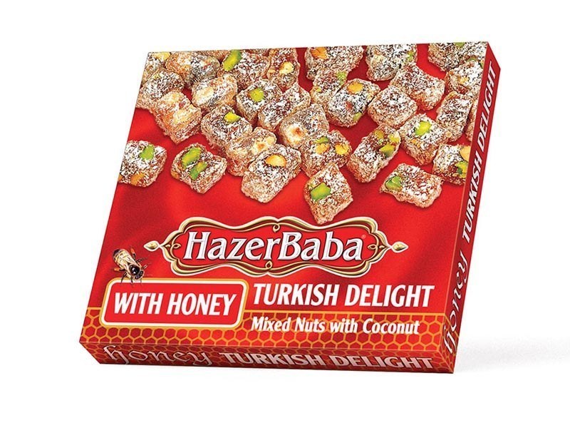 Mixed Nuts, Honey & Coconut Turkish Delight (Lokum) 250 g