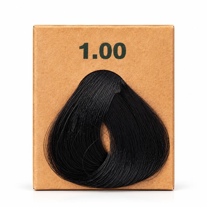 BioMagic Permanent Hair Color Cream – Natural Black 1.00, Ammonia-Free