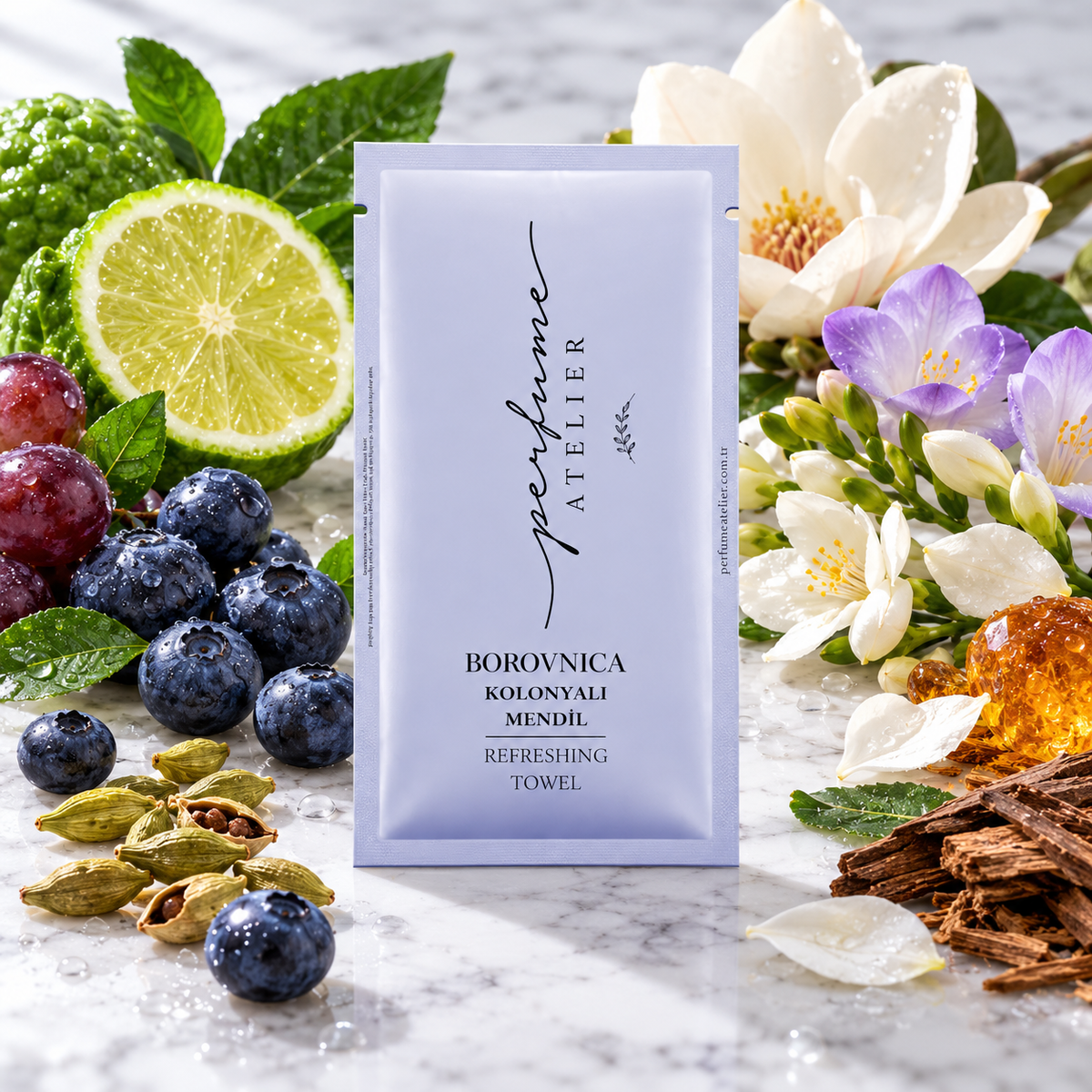 Borovnica Refreshing Cologne Wet Wipes - 70% Alcohol - 100 Pieces