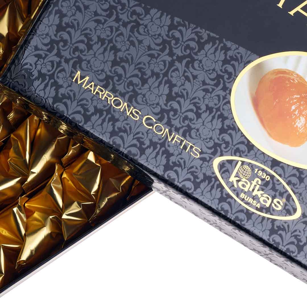 Marron Glacé Candied Chestnuts in Syrup – Premium Chestnut Dessert Tin