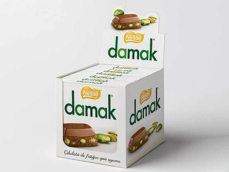 Nestle Damak Milk Chocolate Square with Pistachio 60 g