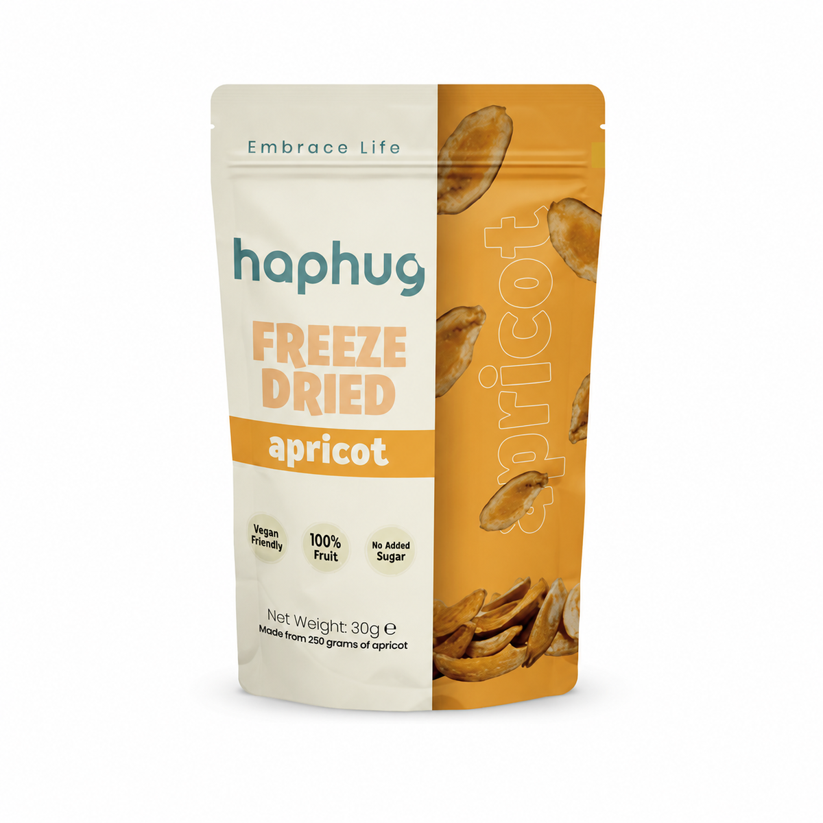 Haphug Freeze-Dried Apricot Chips - No Added Sugar - 30g - Made in Turkey
