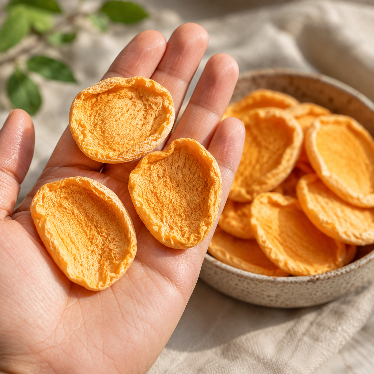 Haphug Freeze-Dried Apricot Chips - No Added Sugar - 30g - Made in Turkey
