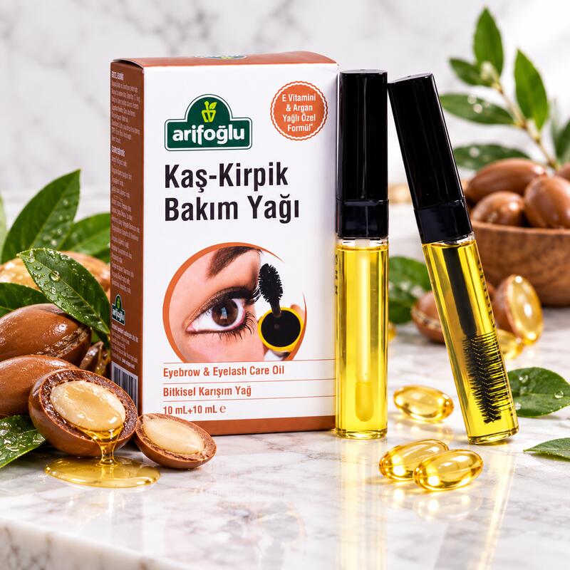 مجموعة زيت العناية المكثفة بالحواجب والرموش - تركيبة خفيفة - 2 × 10 مل